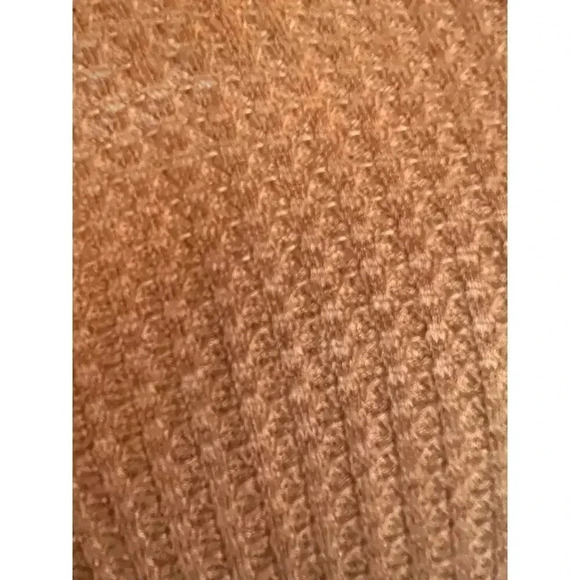 Tickled teal the Aubrey cardigan orange waffle texture, side length size large - Picture 9 of 10